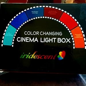 Color changing cinema light box iridescent